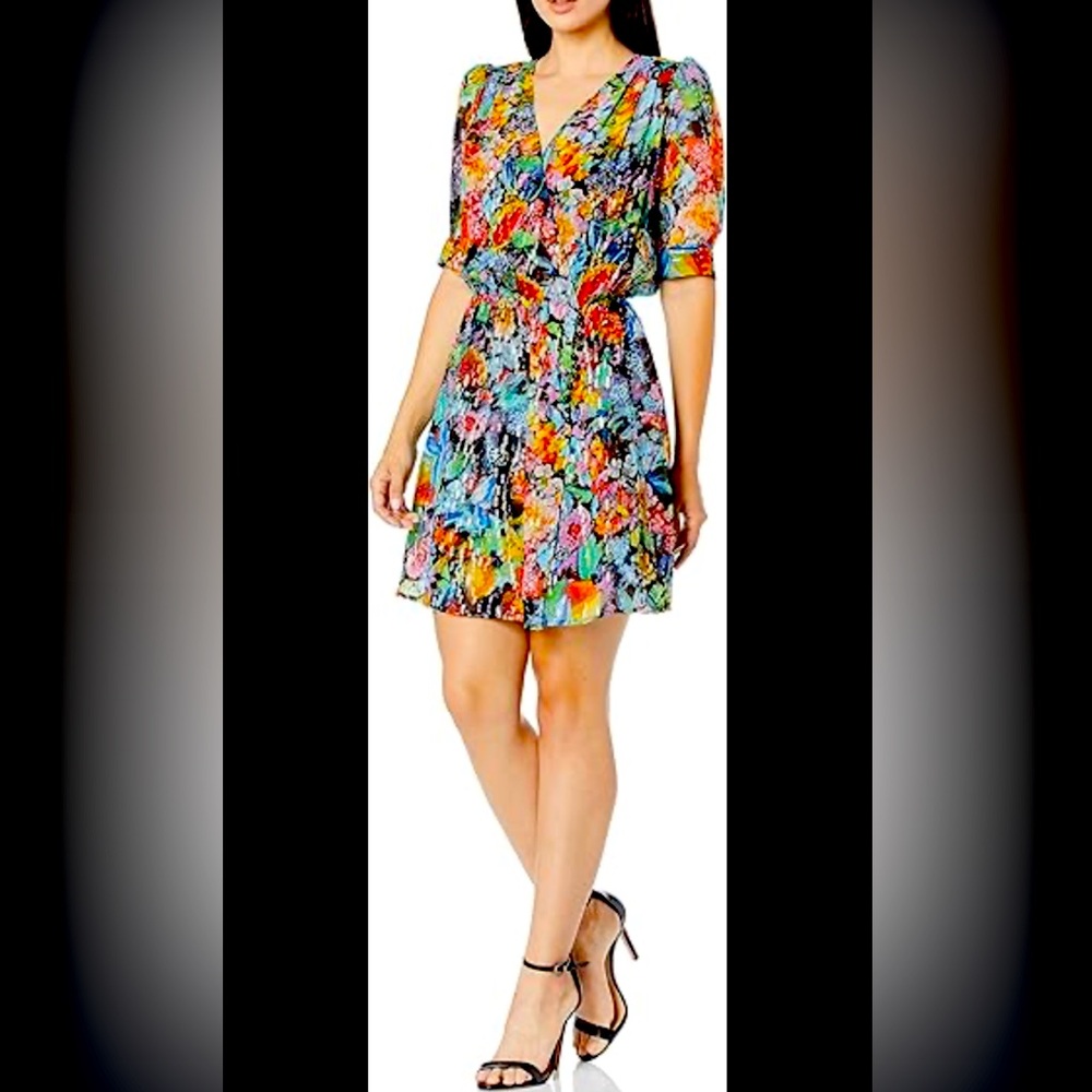 The Kooples Silk Tokyo Night Faux Wrap Dress